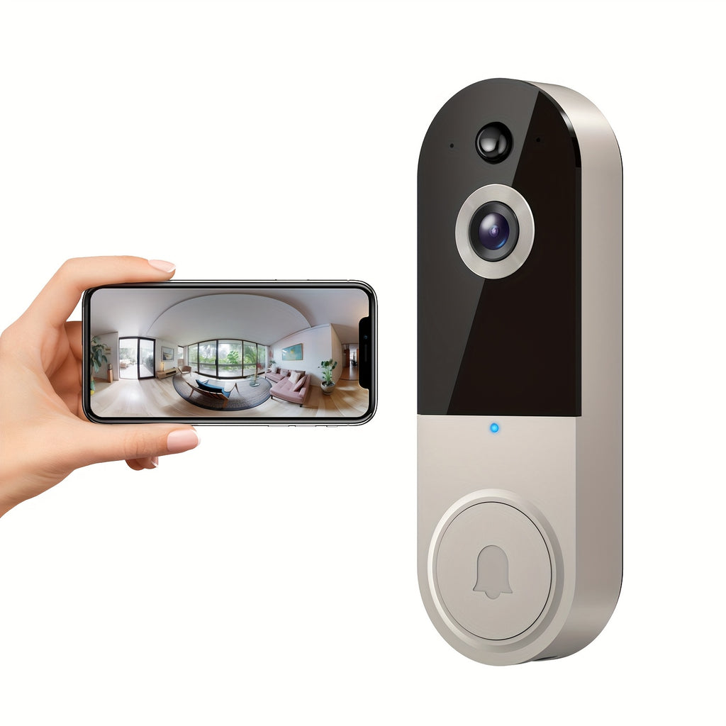 2K Wireless Video Doorbell Camera, AI Human Detection, Night Vision, Instant Alert, 2-Way Audio, 2.4G WiFi, Rechargeable Battery, Cloud Storage, Video Doorbell Camera Wireless (Without Receiver)