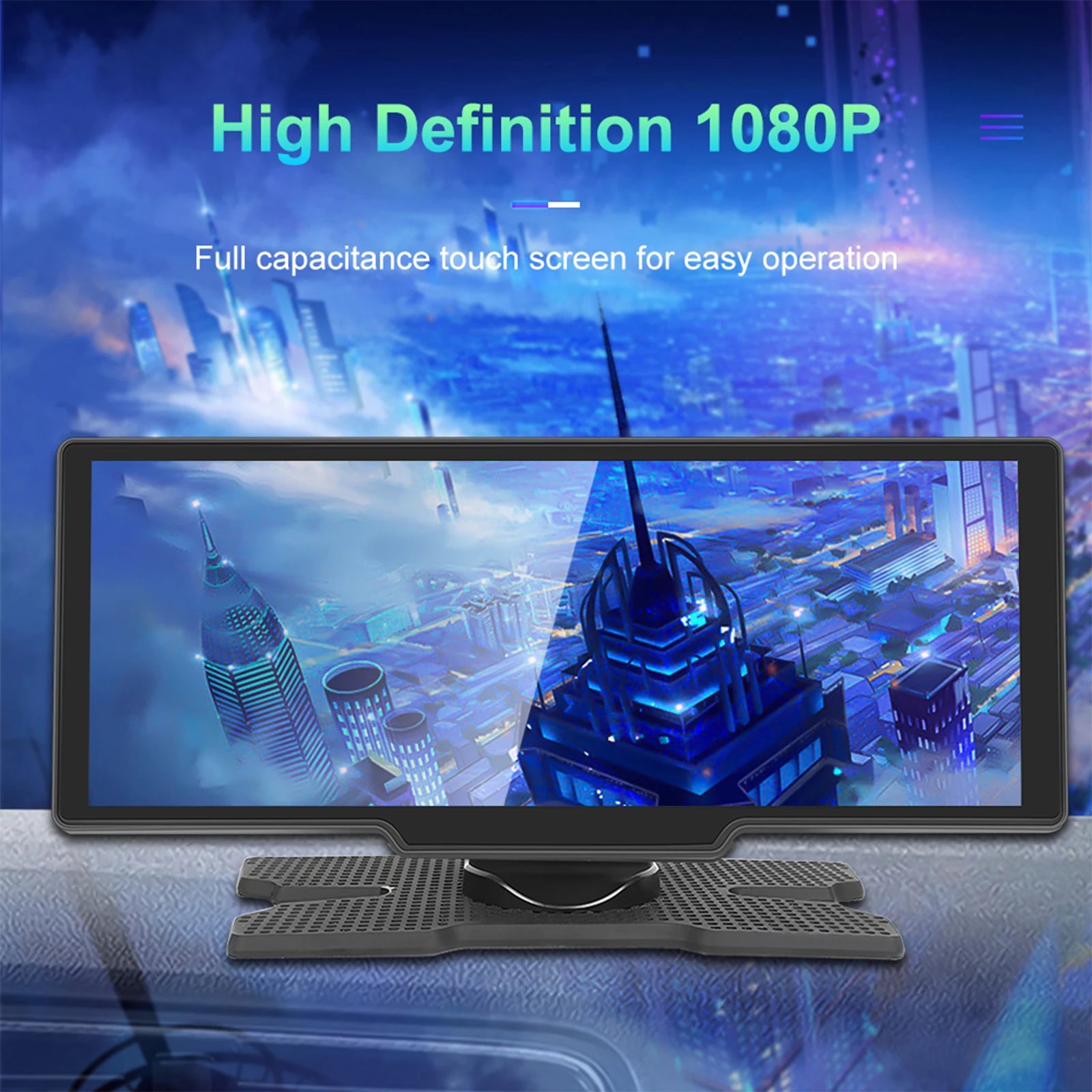 Wireless Carplay Portable Digital Dashboard Android Auto 10.26 Inch Smart Player With Voice Control 1080P BT TF