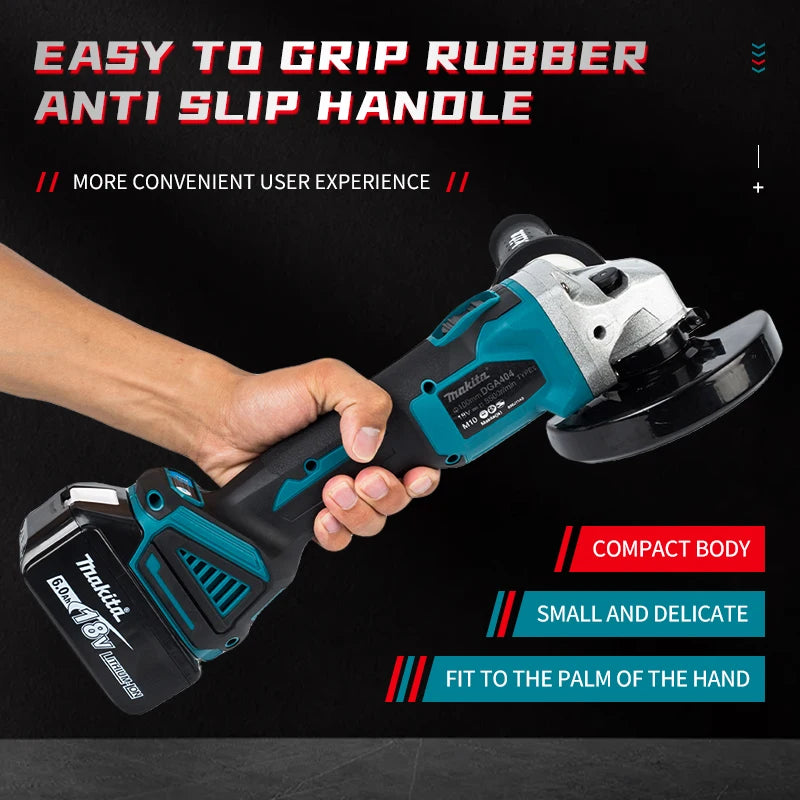 Makita 18V DGA404 Brushless Lithium Electric Angle Grinder Rechargeable Cutting Machine High Power Polishing Machine With batter