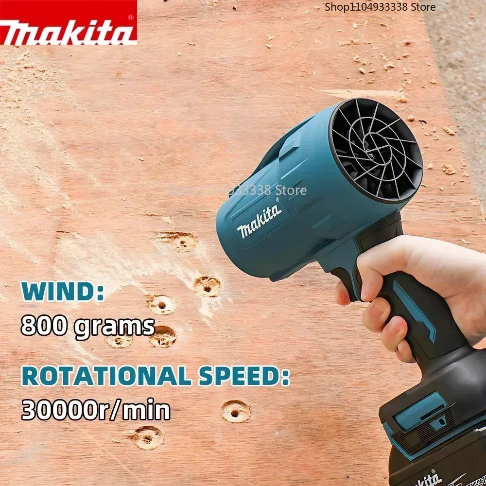 Makita 30000RPM Violent Blower Turbo Jet Fan 18V Electric Air Duster Wind Speed Turbo Rechargeable with Light Car Cleanin Tool
