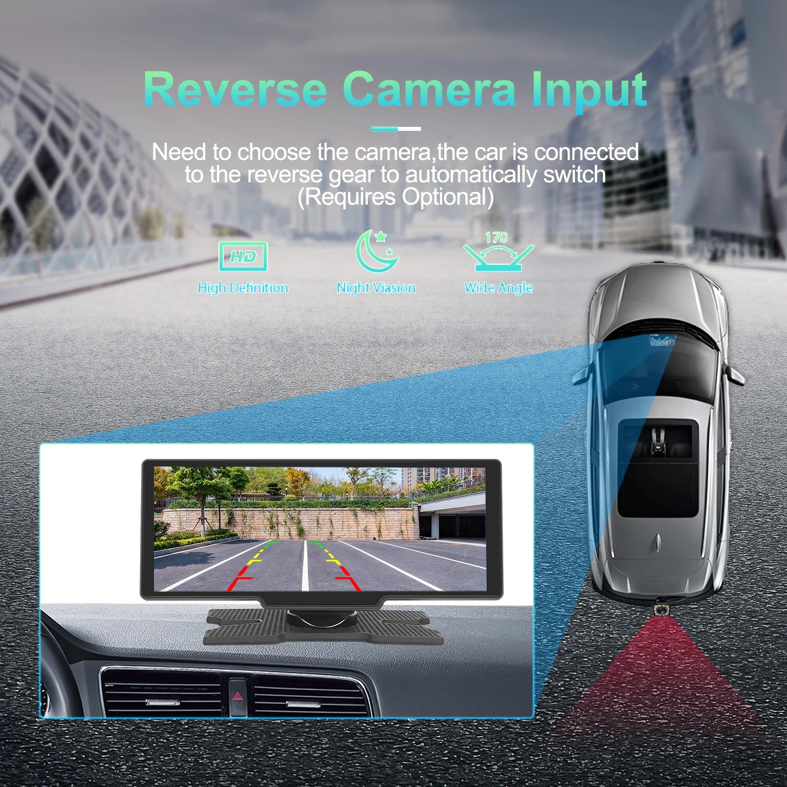 Wireless Carplay Portable Digital Dashboard Android Auto 10.26 Inch Smart Player With Voice Control 1080P BT TF