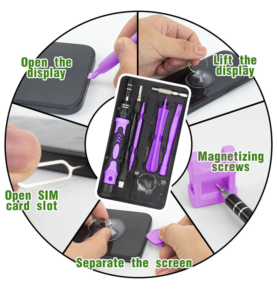 115 in 1 Precision Screwdriver Set Multifunctional Magnetic Repair Tools Kit for Computer Laptop Phone MacBook Household Repairs