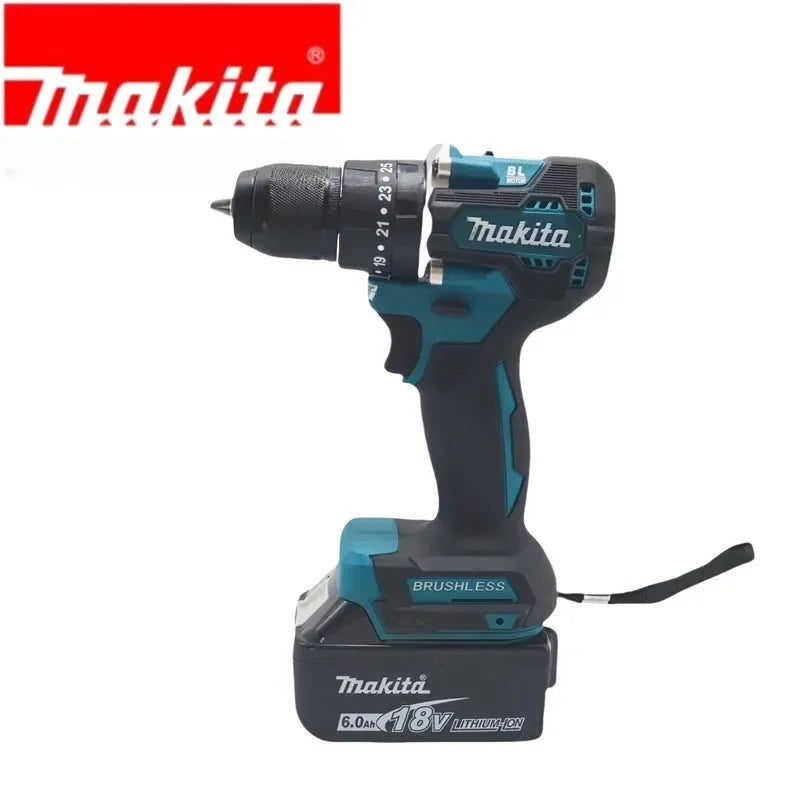 100% Makita Original DDF487 Cordless Driver Drill 18V Brushless Electric Impact Screwdriver Rechargeable Power Tool