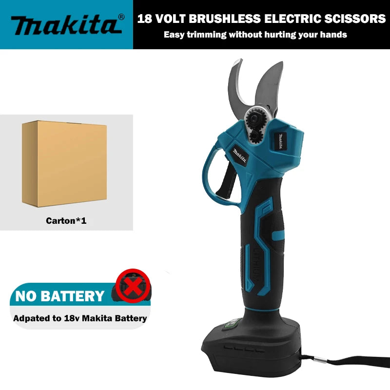 Makita 40mm Brushless Electric Pruning Shears 2 Gears Cordless Rechargeable Fruit Tree Bonsai Pruning For Makita 18V Battery