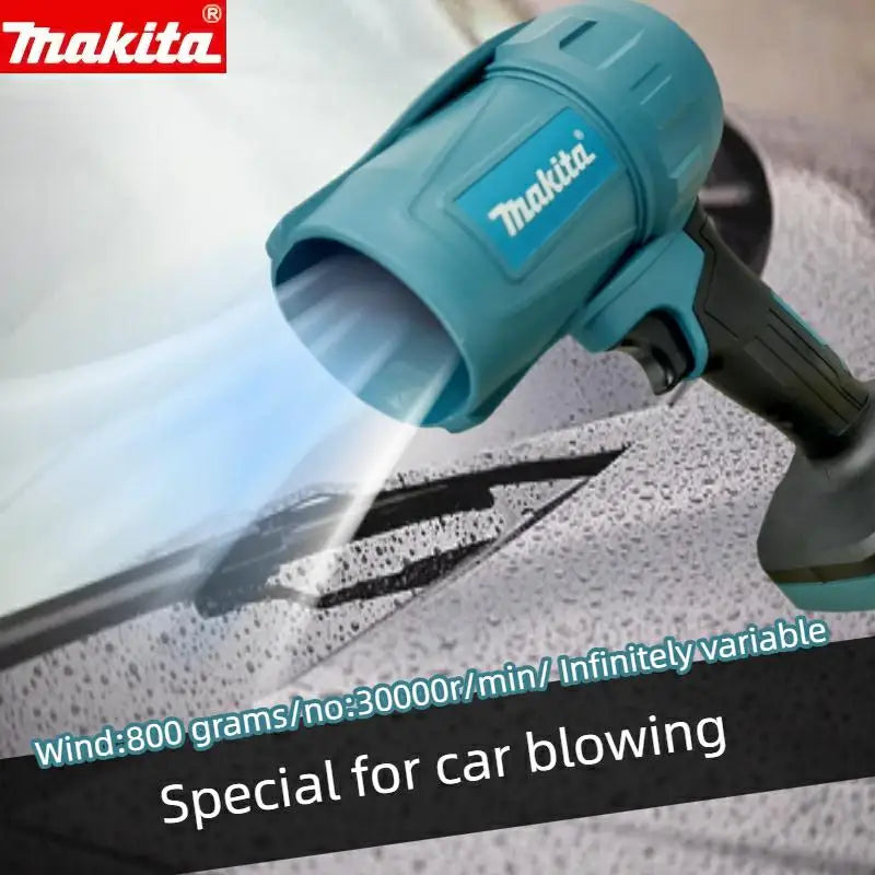 Makita 30000RPM Violent Blower Turbo Jet Fan 18V Electric Air Duster Wind Speed Turbo Rechargeable with Light Car Cleanin Tool