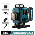 Makita 2025 Digital 360-Degree X4 16-Line Outdoor Laser Level Self-Levelling Vertical Cross-Line Tool for Precision Measurement