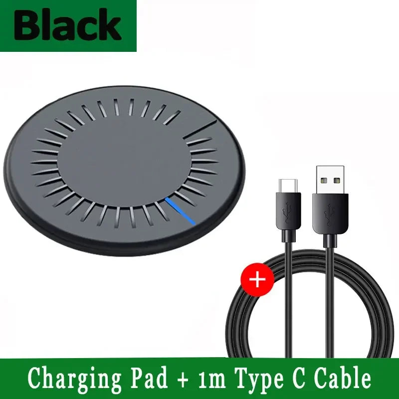 100W Fast Wireless Charger Pad For iPhone 15 14 13 12  X Pro Max 8 Samsung Galaxy S23 Xiaomi Wireless Charging Station Chargers