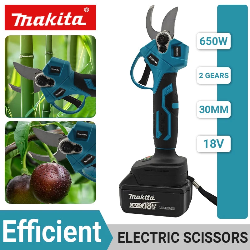 Makita 40mm Brushless Electric Pruning Shears 2 Gears Cordless Rechargeable Fruit Tree Bonsai Pruning For Makita 18V Battery