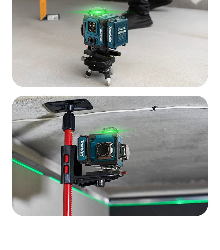 Makita 2025 Digital 360-Degree X4 16-Line Outdoor Laser Level Self-Levelling Vertical Cross-Line Tool for Precision Measurement