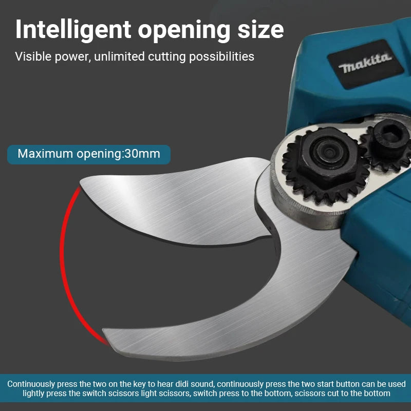 Makita 40mm Brushless Electric Pruning Shears 2 Gears Cordless Rechargeable Fruit Tree Bonsai Pruning For Makita 18V Battery