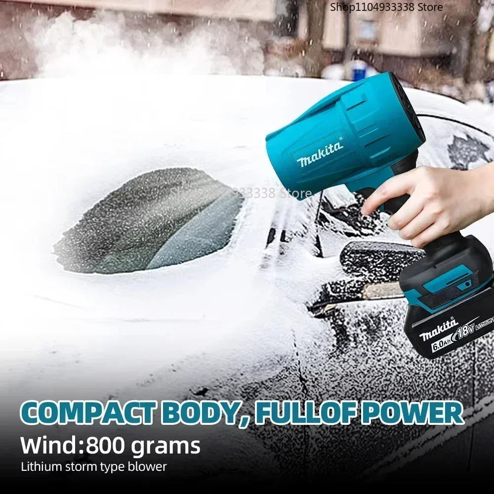 Makita 30000RPM Violent Blower Turbo Jet Fan 18V Electric Air Duster Wind Speed Turbo Rechargeable with Light Car Cleanin Tool