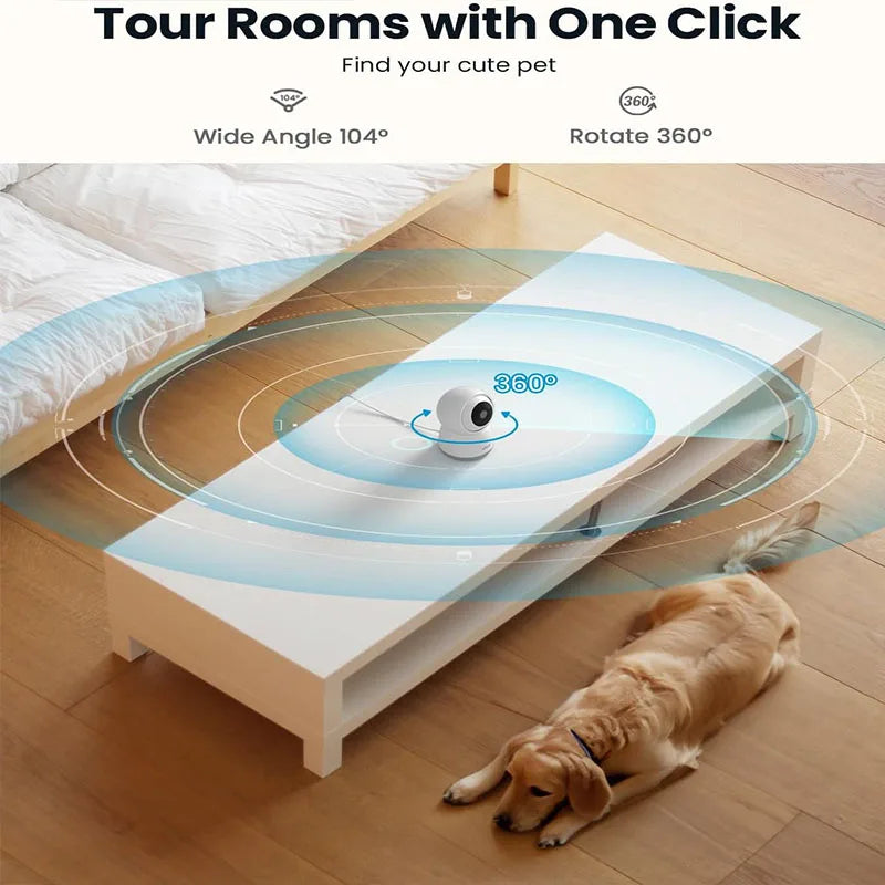 ieGeek 5MP Indoor Home Security Camera with 2.4/5GHz, WiFi Smart Pet Camera with App,Plug-In Night Vision, 360°PTZ, Two-way Talk