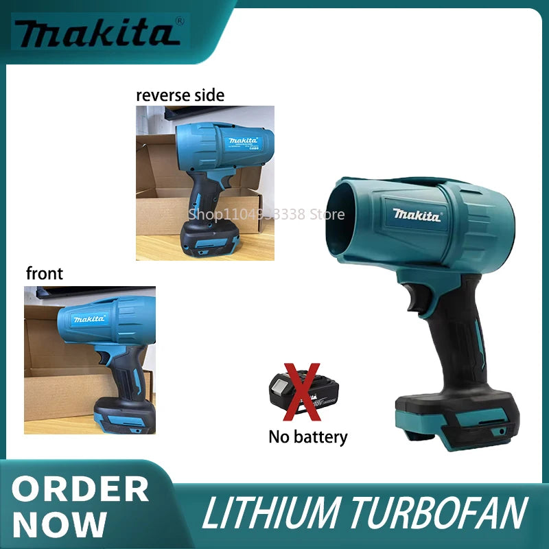 Makita 30000RPM Violent Blower Turbo Jet Fan 18V Electric Air Duster Wind Speed Turbo Rechargeable with Light Car Cleanin Tool