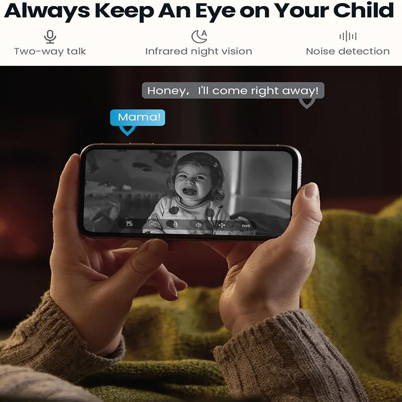 ieGeek 5MP Indoor Home Security Camera with 2.4/5GHz, WiFi Smart Pet Camera with App,Plug-In Night Vision, 360°PTZ, Two-way Talk