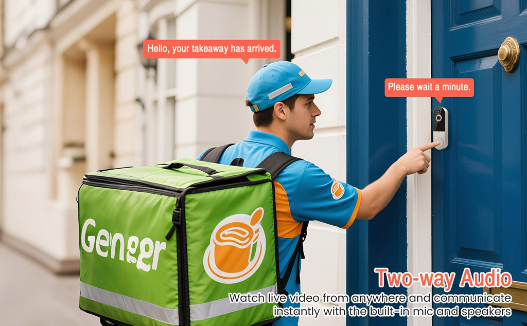 2K Wireless Video Doorbell Camera, AI Human Detection, Night Vision, Instant Alert, 2-Way Audio, 2.4G WiFi, Rechargeable Battery, Cloud Storage, Video Doorbell Camera Wireless (Without Receiver)