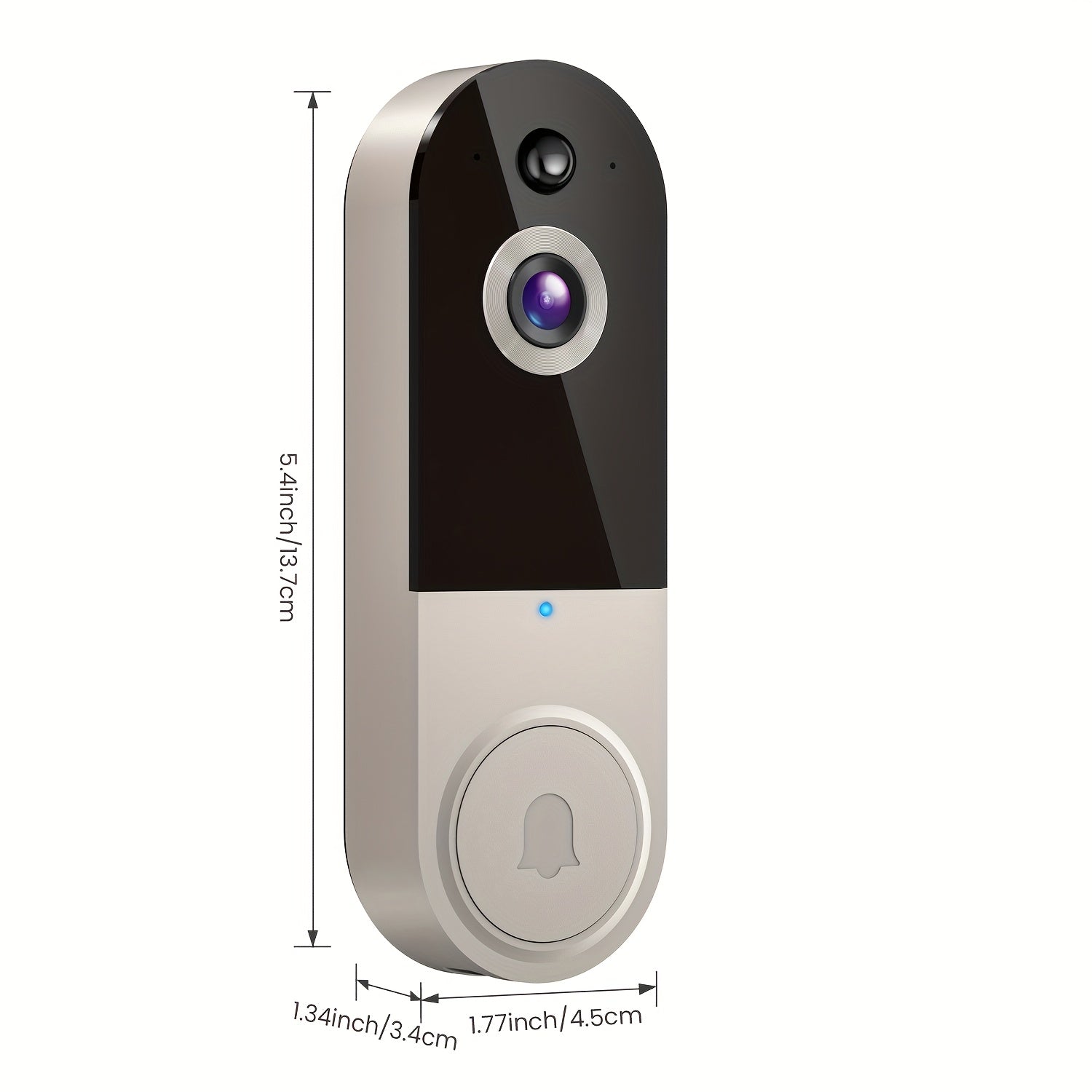 2K Wireless Video Doorbell Camera, AI Human Detection, Night Vision, Instant Alert, 2-Way Audio, 2.4G WiFi, Rechargeable Battery, Cloud Storage, Video Doorbell Camera Wireless (Without Receiver)