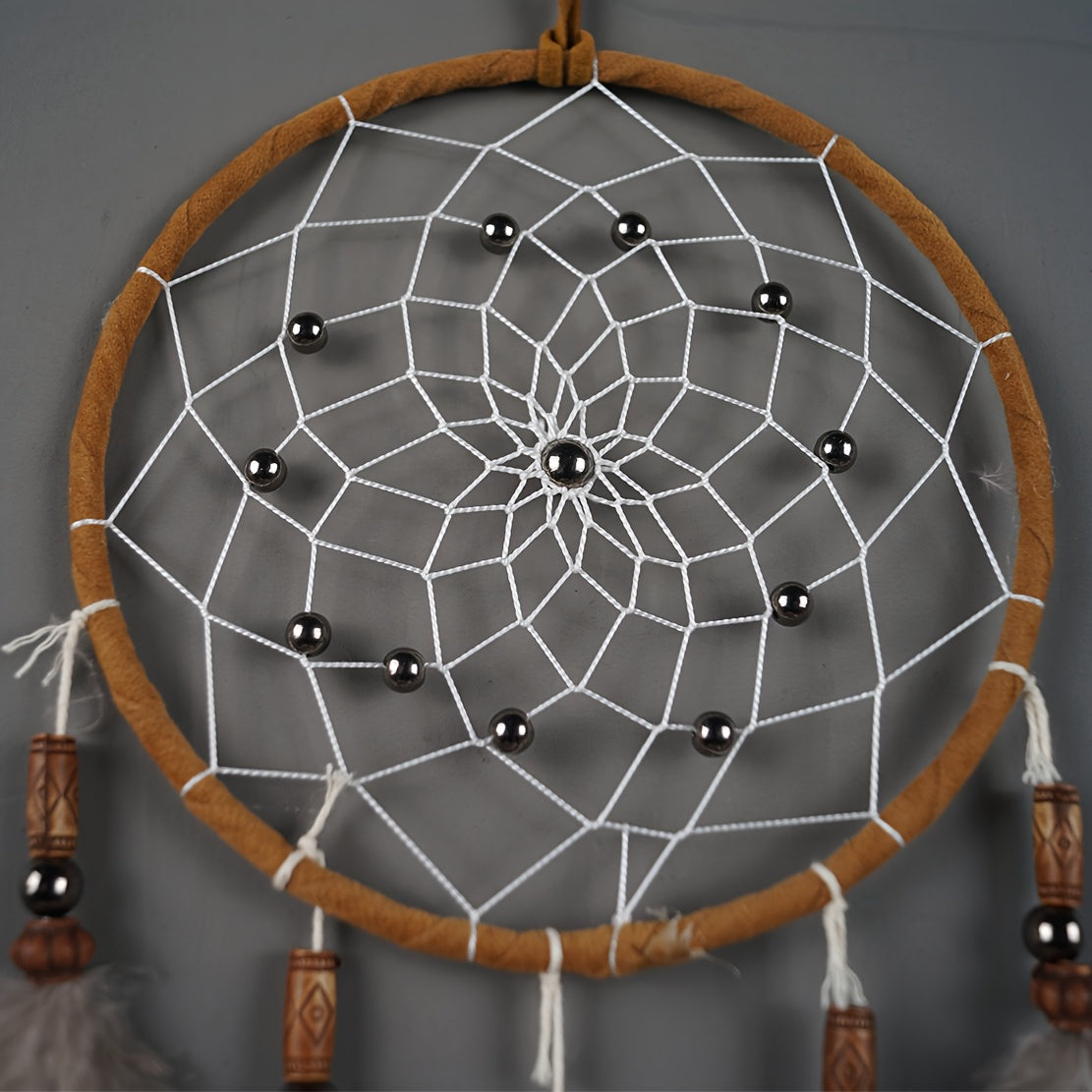 Handcrafted Dream Catcher with Feathers - Bohemian Native American Wall Decor for Home, Bedroom, or Office - Perfect for Christmas, Halloween, Easter, and More - Goose Feather Material, No Power Required, Bohemian Style, Perf